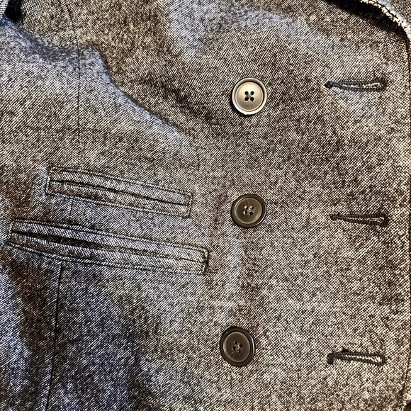 Women's J Crew Thandie Gray Marbled Double-Breasted Wool Blend Blazer Sz. 0 - Picture 8 of 13